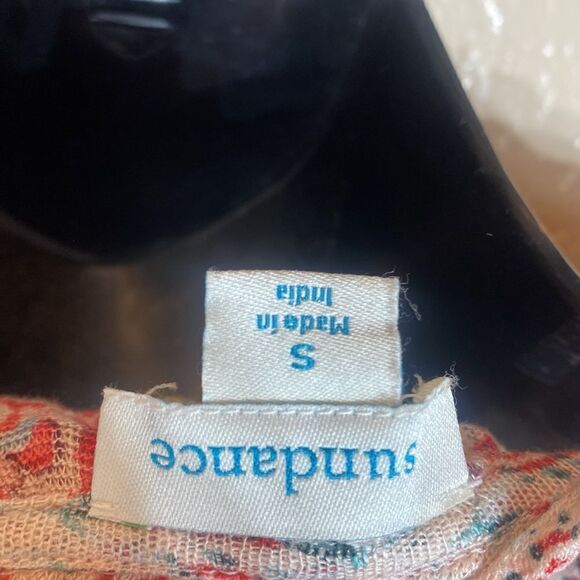 Sundance josette linen short sleeve top small bohemian Drapey top - Picture 7 of 7